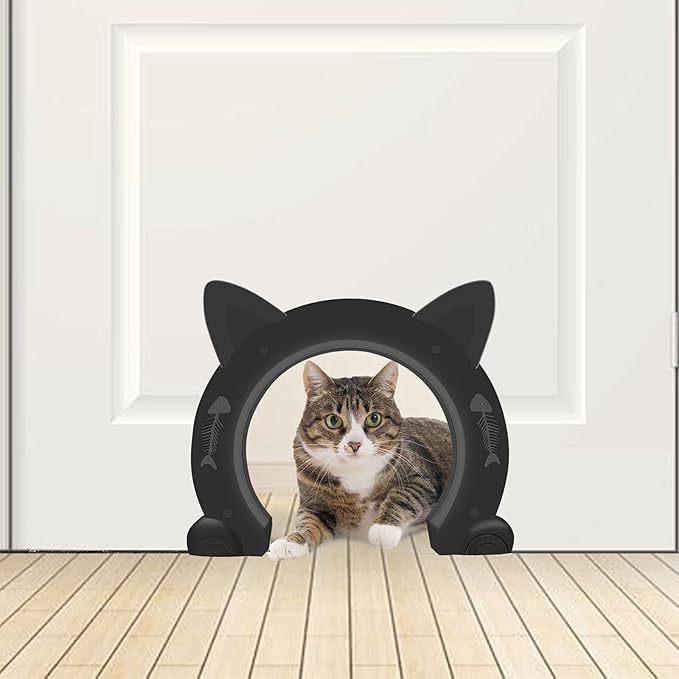 Cat Door for Interior Door,Indoor Cat Door,Pet Doors for Cat, 10.55"*2.45"*9.05" (L)
