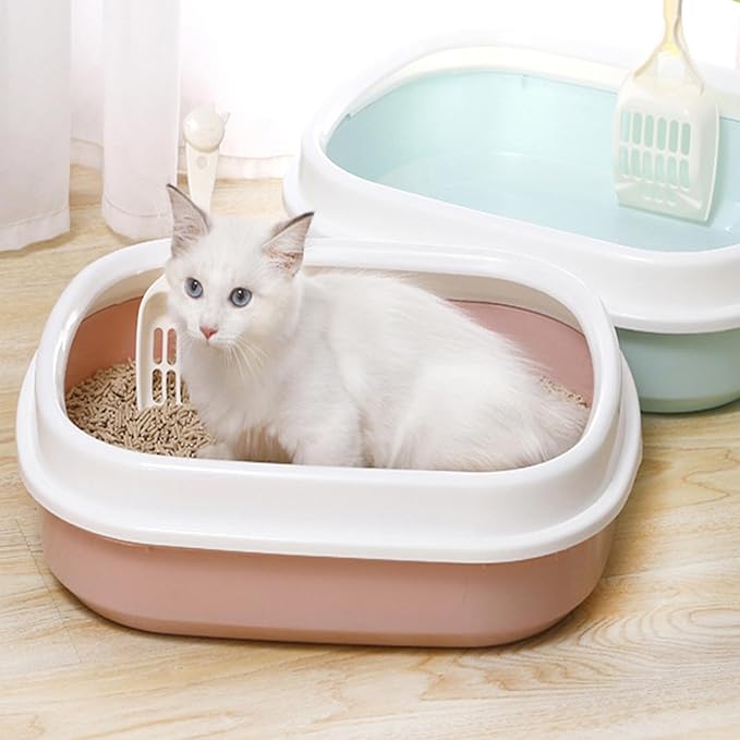 High Wall Cats Waste Container Odor Reducing Cats Litter Box Sifting Scoops for Outdoor Use Easyly Wash Ovals Litters Box
