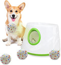 SOCO Automatic Ball Launcher for Dogs with Random Mode, 3 Settings to 45FT, Rechargeable Small Dog Ball Thrower with 4 2.2" ETPU Tennis Balls for Small Medium Breeds