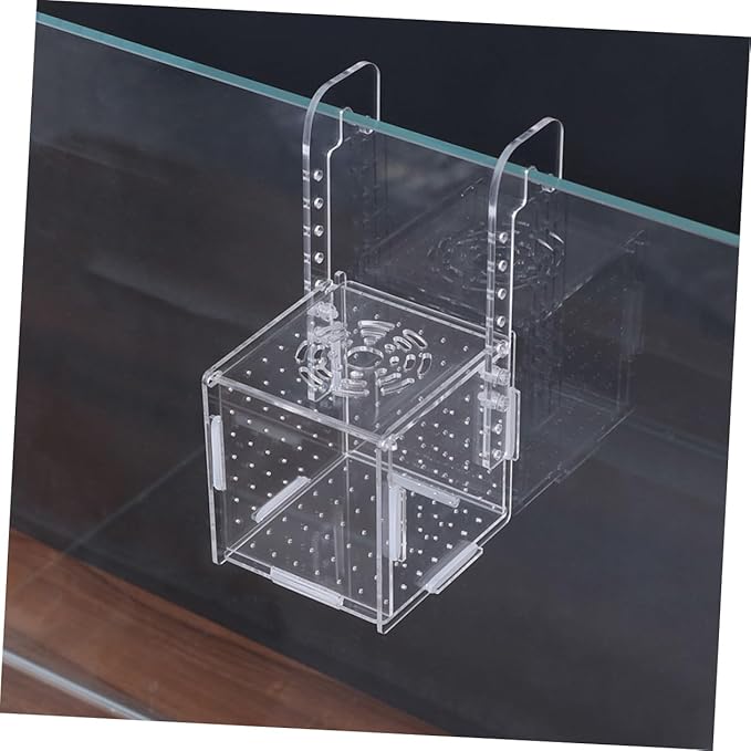 HANABASS 2pcs Acrylic Fish Tank Breeding Isolation Safe Fish Incubator for and Shrimp Easy to Clean Convenient for Aquarium Use