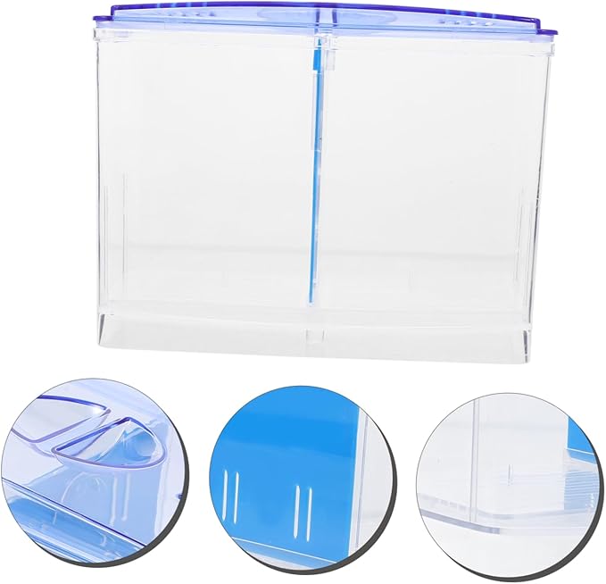 Kisangel Aquarium Isolation Box for Fish Breeding Durable Multipurpose Fish Separator with Oxygen Supply for Guppy