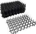 BUYTER 12 Pack 8.5 * 6.5 Inch Square Cat Scat Mats with Spikes, Cat Repellent Pads Fence Animal Barrier,Included 12 Pack Staples and 20 Pack Zip Ties (8.5''*6.5'')