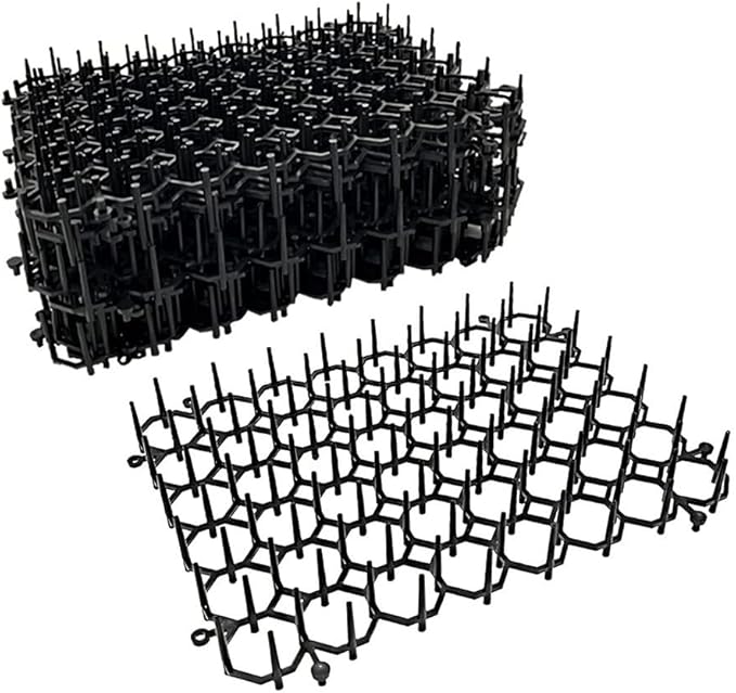 BUYTER 12 Pack 8.5 * 6.5 Inch Square Cat Scat Mats with Spikes, Cat Repellent Pads Fence Animal Barrier,Included 12 Pack Staples and 20 Pack Zip Ties (8.5''*6.5'')