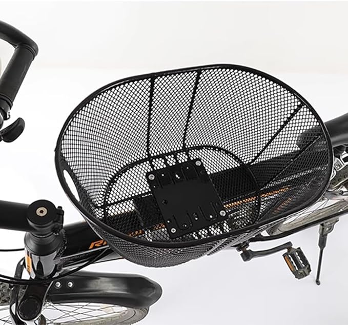 Bike Dog Carrier for Small Dogs – Quick Release Front Bicycle Pet Basket with Inner Safety Leash, Reinforced Support Bar, Fits Most Bikes & E-Bikes(Under 15 pounds)