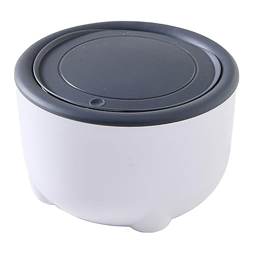 Cat Litter Trash Can Pet Garbage Bin Sturdy Portable Trash Bin Wastebasket with Press Type Lid Pet Accessories, Gray