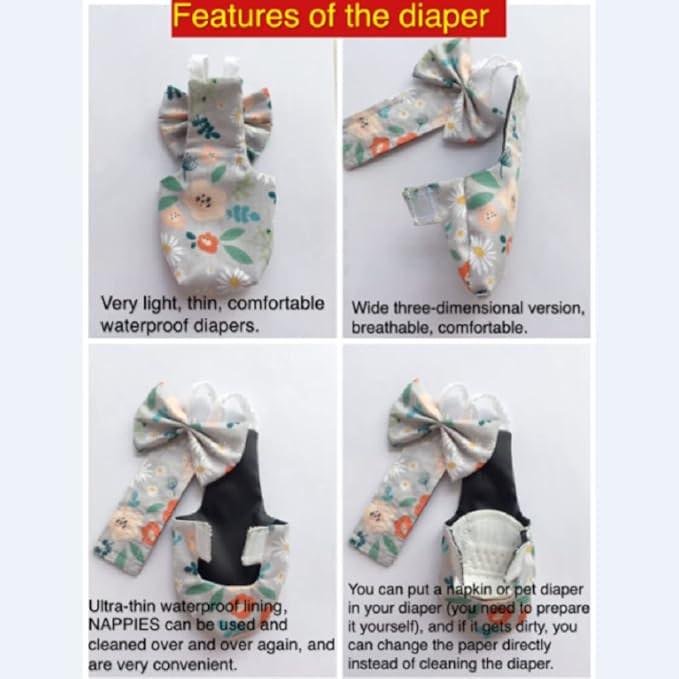 Duck and Chicken Diapers - Special Waterproof, Adjustable, Washable and Reusable for Poultry, Goose - Supplies (250g-350g)