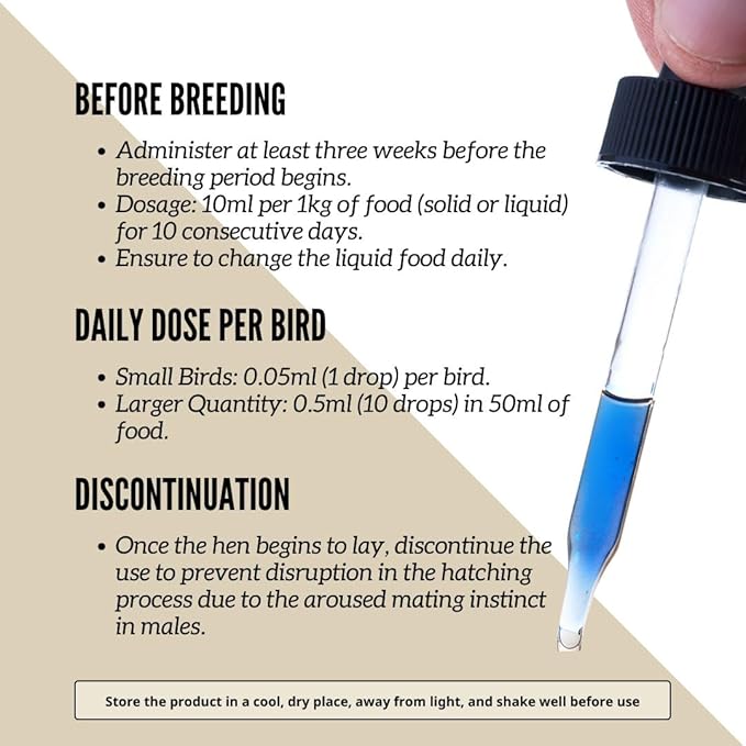 Raff Liquid Vitamin E Supplement for Bird 25ml - Sunflower Oils and Fats, Raw Soy Lecithin, Vitamin for Birds, Accessories for Pigeons, for Canary Food, Fertility for Birds, Finch, Breeding Bird