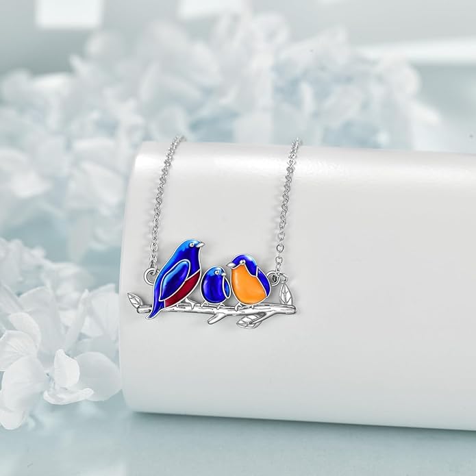 KZX Cat/Dog/Phoenix/Eagle/Whale/Shark/Puffin/Starfish/Chicken/Butterfly/Owl/Bee/Frog/Seahorse Necklace Sterling Silver Animal Pendant Jewelry Gift for Women