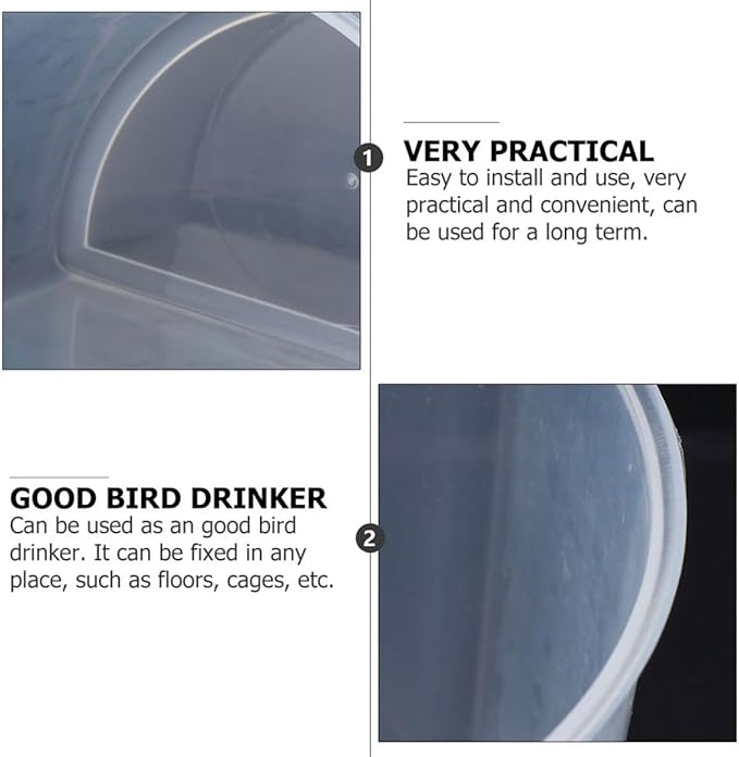 PRETYZOOM 6pcs Large Bird Cage Feeding Bowls Hanging Water Cups for Pigeon Cage Feeder Poultry Feeder Feeding Watering Supplies