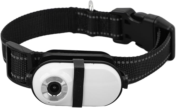 Cat Camera Collar, Pet Collar Camera with Memory Card, HD 1080P Wire Less Dog Tracker Camera Adjustable Mini Action Camera for Video Records (128GB)