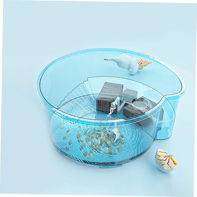 FRCOLOR 3pcs Transparent Turtle Breeding Tank Basking Platform Aquarium for Small Turtles and Fish Easy to Clean High Transparency No Needed