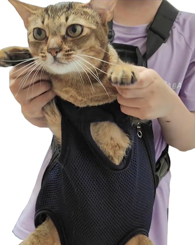Pet Carrier Backpack - Adjustable Pet Front Cat Dog Carrier Backpack Travel Bag,Legs Out,Easy-Fit for Traveling Hiking Camping for Small Medium Dogs Cats Puppies. (Red, X-Large)