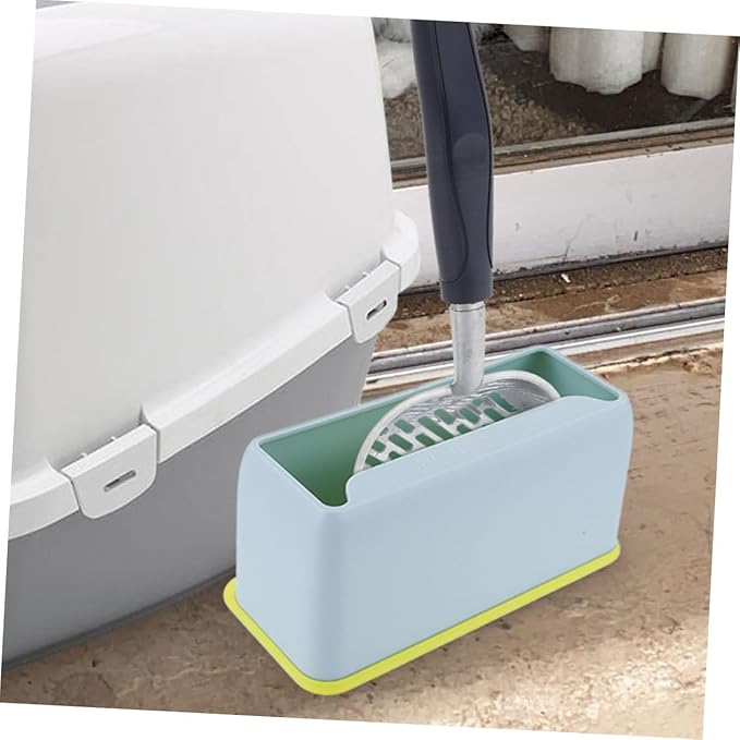 TOYANDONA Plastic Cat Litter Scoop Holder Stand Storage Base for Easy Cleanup and Scoop Storage Blue Plastic Scooper Organizer for Cat Litter Boxes and Pet Waste Management