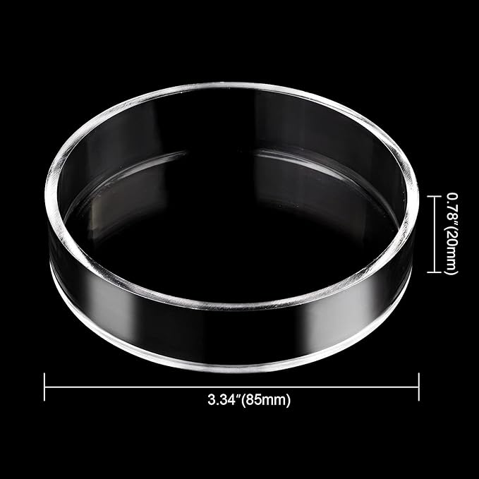 Aquarium Shrimp Feeder Dish Round Clear Fish Tank Feeding Dish Bowls (85mm)