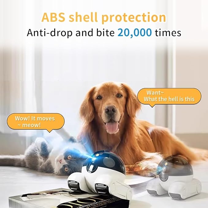 Camera for pet Home Security Camera Wireless Camera for 1080P Video with Self Charging, 2 Way Talk, Wireless APP Remote Control Baby Monitor The Dog Camera(Cream)
