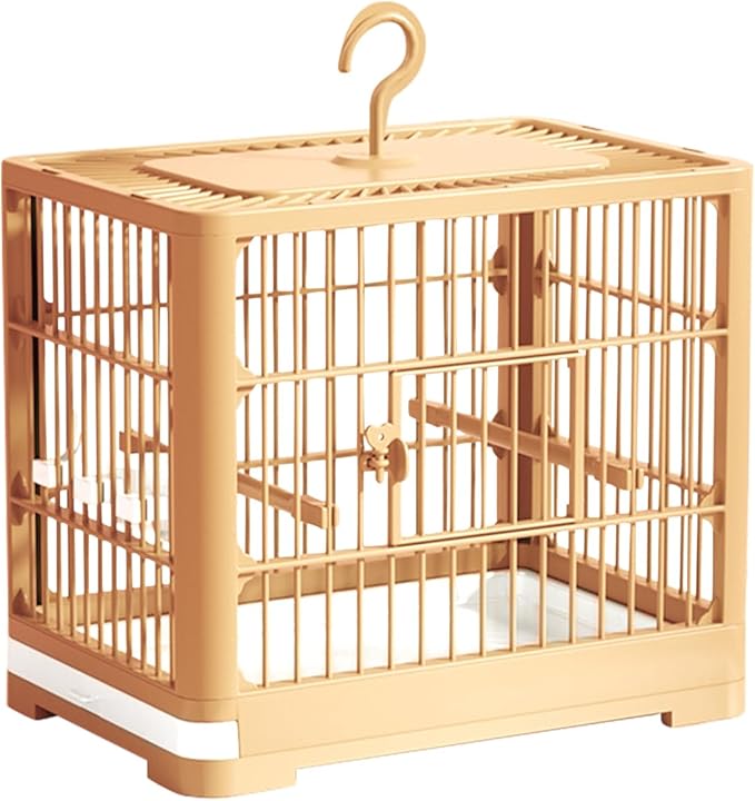 Parakeet Travel Bird Carrier, Portable Cage Tray, Sturdy Compact Pet Habitat Accessory with Practical Structure, Bird Carrier for Macaws Conures Cockatiels Sparrow Budgies Use