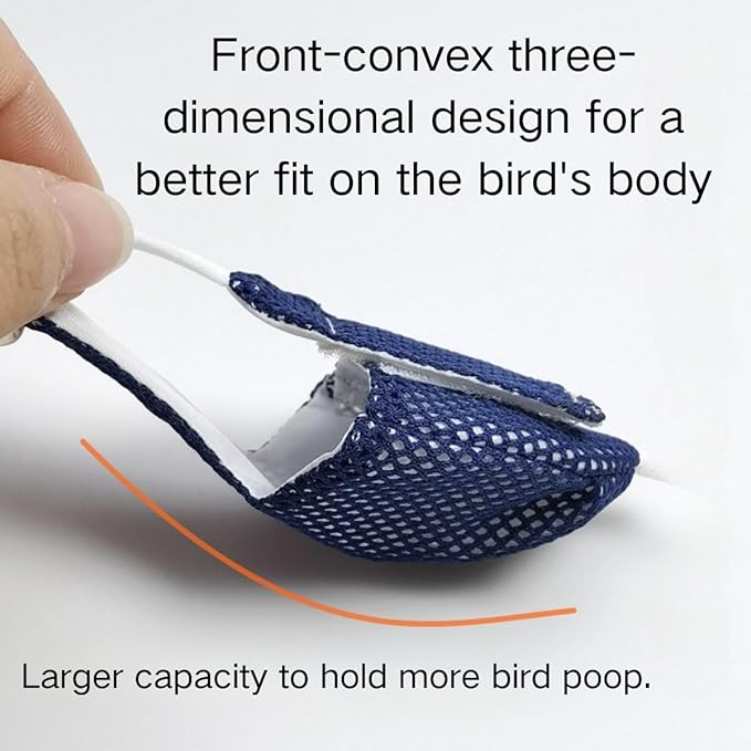 5 Pcs Summer Holey Style Bird Diaper Parrot Nappy Reusable Flight Suit with Waterproof Inner for Parakeet Cockatiel Macaw Budgie Lovebird Conure (Pigeon)
