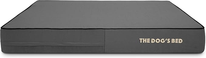 The Dog’s Bed Orthopedic Memory Foam Dog Bed Mattress, Oxford Fabric, Grey with Black Trim, Large, 6-Inch