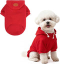 BEAUTYZOO Dog Hoodie with Leash Hole and Pocket,Dog Sweaters for Small Medium Large Dogs Boys Girls,Waffle-Like Laminated Cotton Warm Outfits for French Bulldogs, Pitbull, Winter Puppy Clothes Jacket