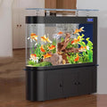 68 Gallon Aquarium Fish Tank,LCD Screen,Large Glass Fishbowl,Bottom Filtration,Heavy Duty Glass Aquarium Kit,Ultra-High-Definition Glass,Screen Display Fish Tan,C