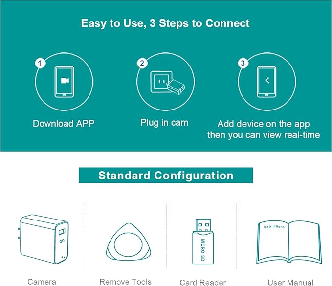 160° Wide Angle 4K HD Charger Camera Not Support 5G WiFi