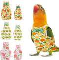 SUPERFINDINGS 6Pcs 6 Styles Bird Flight Suits Diapers Reusable Parrot Nappy with Washable Waterproof Cute Urine Wet Suit Costume for Parrots Cockatiel Pet Birds