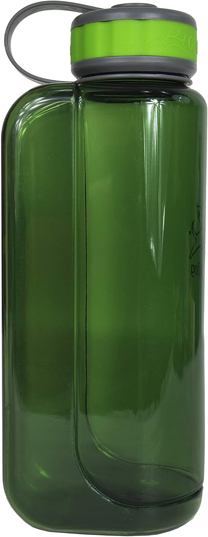 OllyDog OllyBottle | Tritan Dog Water Bottle with Detachable Bowl | BPA Free Leakproof Pet Dispenser | Hiking Travel (1L, Grass)