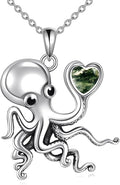 KZX Cat/Dog/Phoenix/Eagle/Whale/Shark/Puffin/Starfish/Chicken/Butterfly/Owl/Bee/Frog/Seahorse Necklace Sterling Silver Animal Pendant Jewelry Gift for Women