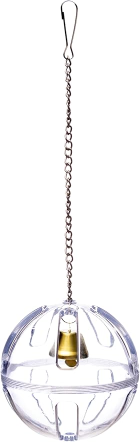Bird Foraging Ball Toy, 3.5 Inch, Interactive Hanging Treat Dispenser & Enrichment Toy for Cockatiels, Parrotlets, Parakeets, Small Parrots, and Doves, Forage Toy for Parrots