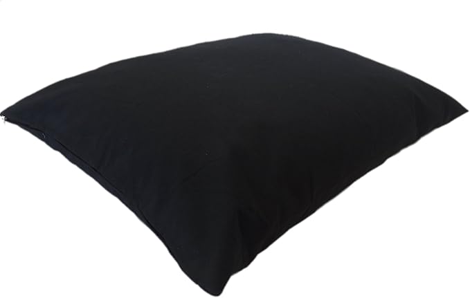 Dogbed4less Shredded Memory Foam Pillow Dog Bed with Waterproof Liner and Machine Washable Cover (Black Canvas, Large 48"X29")