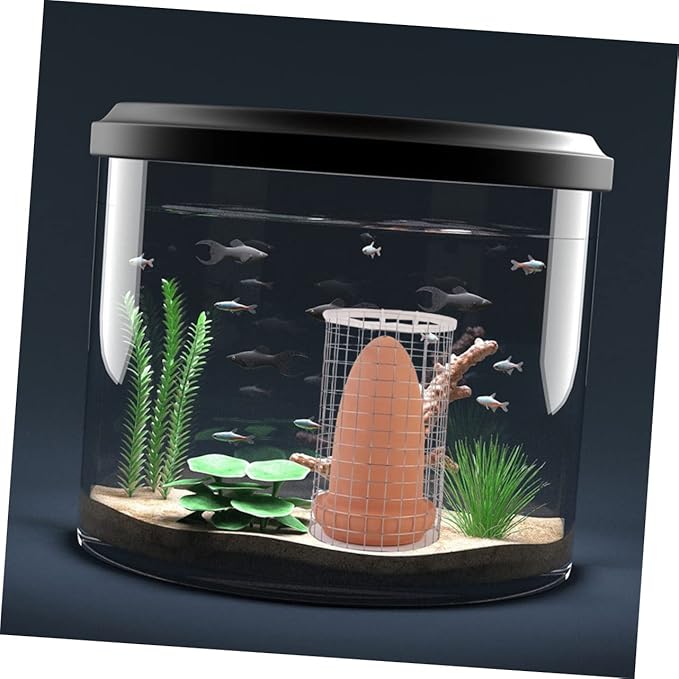 Fish Breeding Cone Pottery Spawning Barrel with Divider Net for Fresh and Saltwater Tanks Smooth Edges Egg Laying Ornament to Enhance Reproductive Rate and Create Natural Habitat
