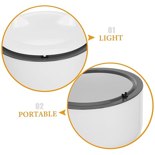 1Set Stylish Cat Litter Trash Bin with Lid One Button Operation Desktop Trash Can Cartoon Design Includes Trash Bags Functional Waste Bin for Easy