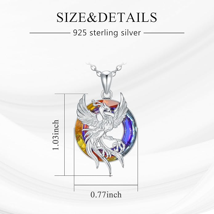 KZX Cat/Dog/Phoenix/Eagle/Whale/Shark/Puffin/Starfish/Chicken/Butterfly/Owl/Bee/Frog/Seahorse Necklace Sterling Silver Animal Pendant Jewelry Gift for Women