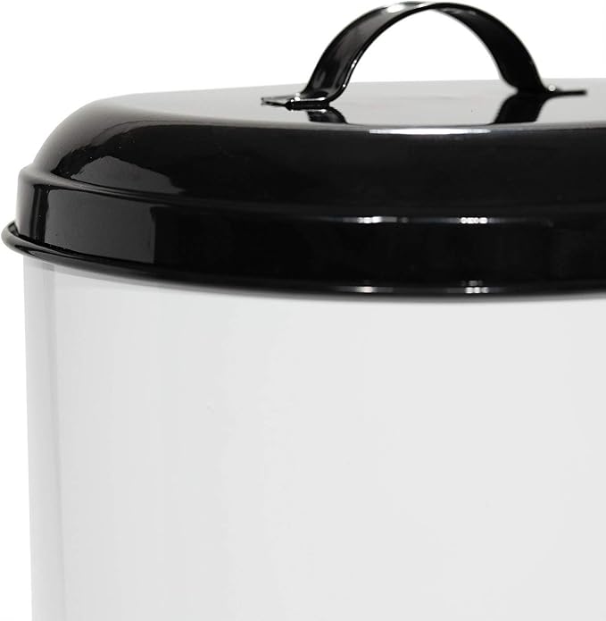 Amici Pet Buster All Natural Canister, Metal Storage Container with Handle Lid & Silicone Gasket Seal, Minimal Countertop Food Bin for Pantry, Pet Treats & Kitchen Dry Goods - 272 Oz (10.5"L x 14"H)