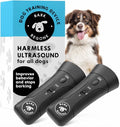 Ultrasonic Dog Bark Deterrent & Behavior Corrector - Stop Barking, Jumping, Aggression Without Yelling -Just Point & Press! Backed by Kevin Harrington from Shark Tank (Black 9V (2 Pack))