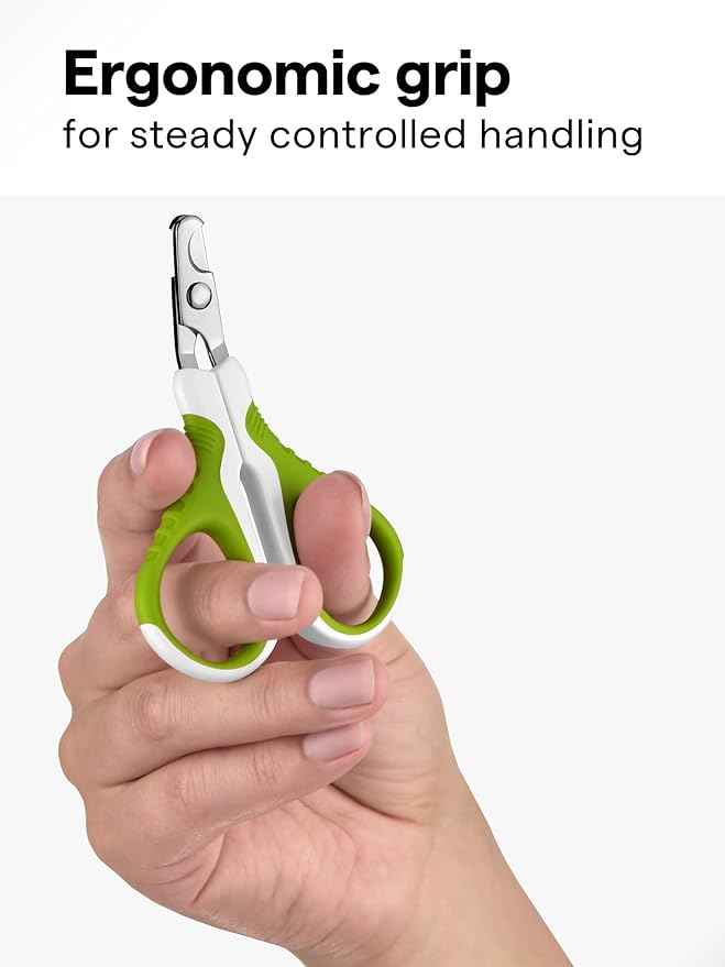 Pet Nail Clippers for Indoor Cats & Small Animals - Precision Angled Blades & Steady Grip - Ideal for Kittens Tiny Dogs Rabbits Birds - Nail Trimmer & Claw Scissors for Home Grooming - eBook Guide