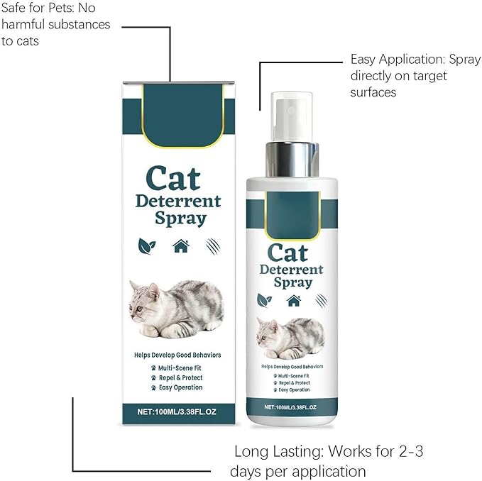 Genérico Anti Scratch Spray for Cats, Carpet Protector 100ml, Training Spray Cats, for Furniture Sofa Carpet Balcony Door Garden