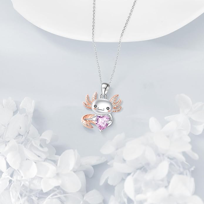 KZX Cat/Dog/Phoenix/Eagle/Whale/Shark/Puffin/Starfish/Chicken/Butterfly/Owl/Bee/Frog/Seahorse Necklace Sterling Silver Animal Pendant Jewelry Gift for Women