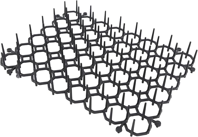 12Pcs Cat Deterrent Mat, Anti Cat Dog Network with Plastic Spikes, Indoor Outdoor Training Mat for Keeping Away Cats Dogs, Protecting Plants Furniture and Cars