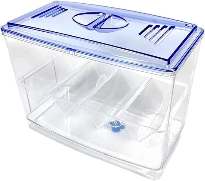 Fish Breeding Box Isolation Hatchery 7.09x3.74x5.31 Inch Transparent PP Floating Tank for Guppy Shrimp Baby Fish