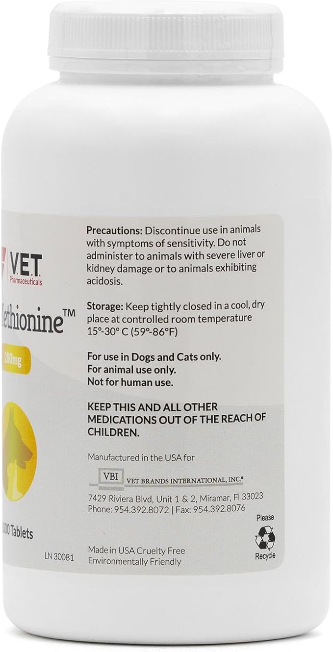 DL Methionine Tablets, 200mg, 1000ct
