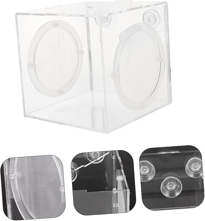 Kisangel Fish Breeding Box Acrylic Isolation Tank for Aquatic Fry Easy to Install Cups Fish Tank Accessory for Newborn