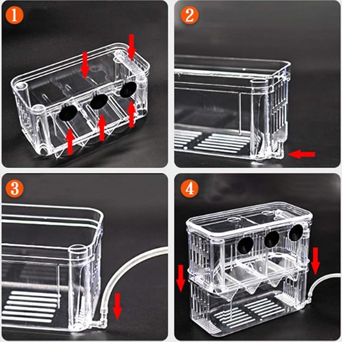 Acrylic Floating Fish Hatchery, Double Layer Fry Hatching Incubator Breeder Box for Aquarium Tank, Safe House for Fish Parenting