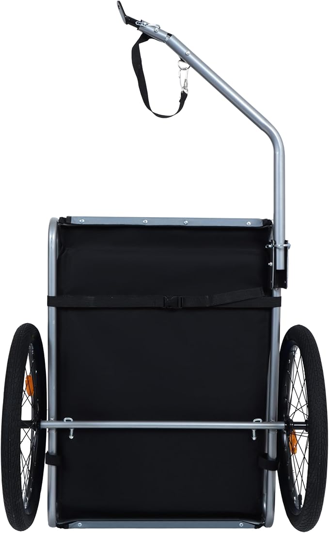 Large Dog Bike Trailer, All-Terrain Pet Carrier, Cargo Carrier, Durable Steel Frame for Travel, Cycling, Outdoor Adventures