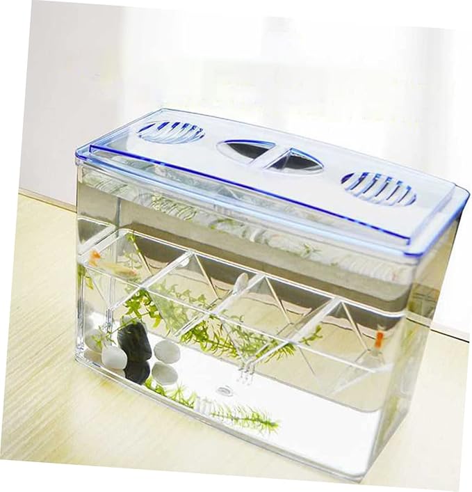 1PC Freestanding Small Fish Breeding Isolation Box Transparent Self Floating Hatching Tank for Safe Juvenile Fish Care Easy to Clean and Observe No Gap Design