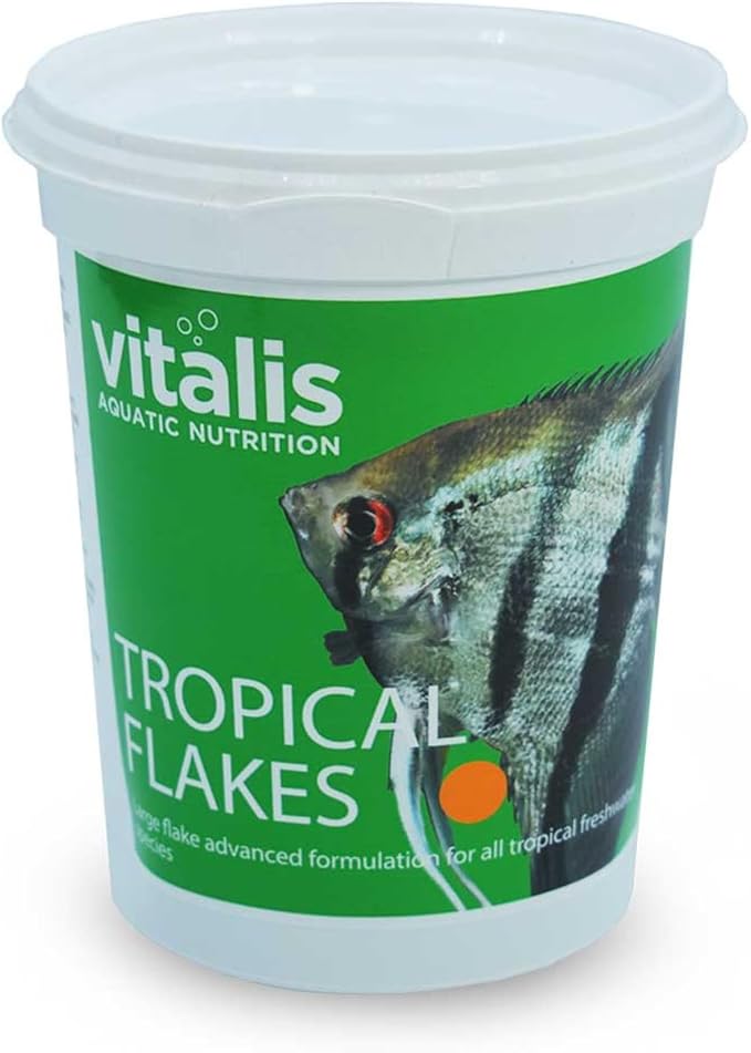 Vitalis Freshwater Tropical Flakes 40g (1.41oz) – Premium Nutrient Rich Fish Food for Tropical Freshwater Fish, Supports Health & Vibrant Color