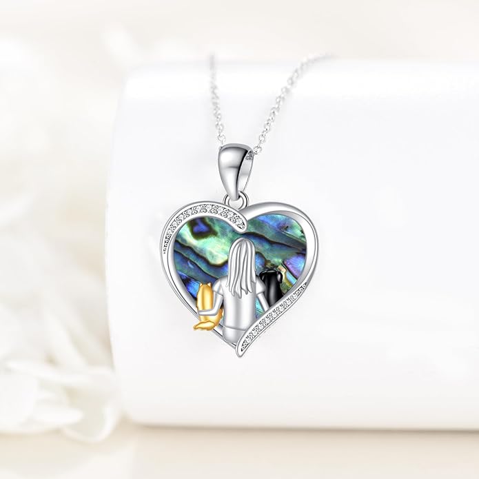 KZX Cat/Dog/Phoenix/Eagle/Whale/Shark/Puffin/Starfish/Chicken/Butterfly/Owl/Bee/Frog/Seahorse Necklace Sterling Silver Animal Pendant Jewelry Gift for Women