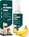 Cat Deterrent Spray, Spray Natural Cat Spray Deterrent, Effectively Guides Training, Prevent Cat Scratching and Urine Marking Training Aid (Banana)