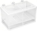 Aquarium Breeder Box with Suction Cups Partition Design Detachable Isolation Hatchery for Fish Fry Tank Breeding(L (with Partition))