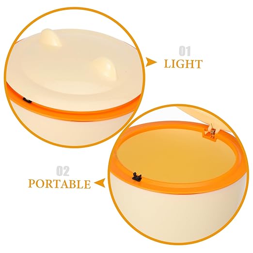 GANAZONO 1set Cartoon Desktop Trash Can for Cat Litter Portable Waste Bin with Airtight Design Bin with Refill Bags for Use